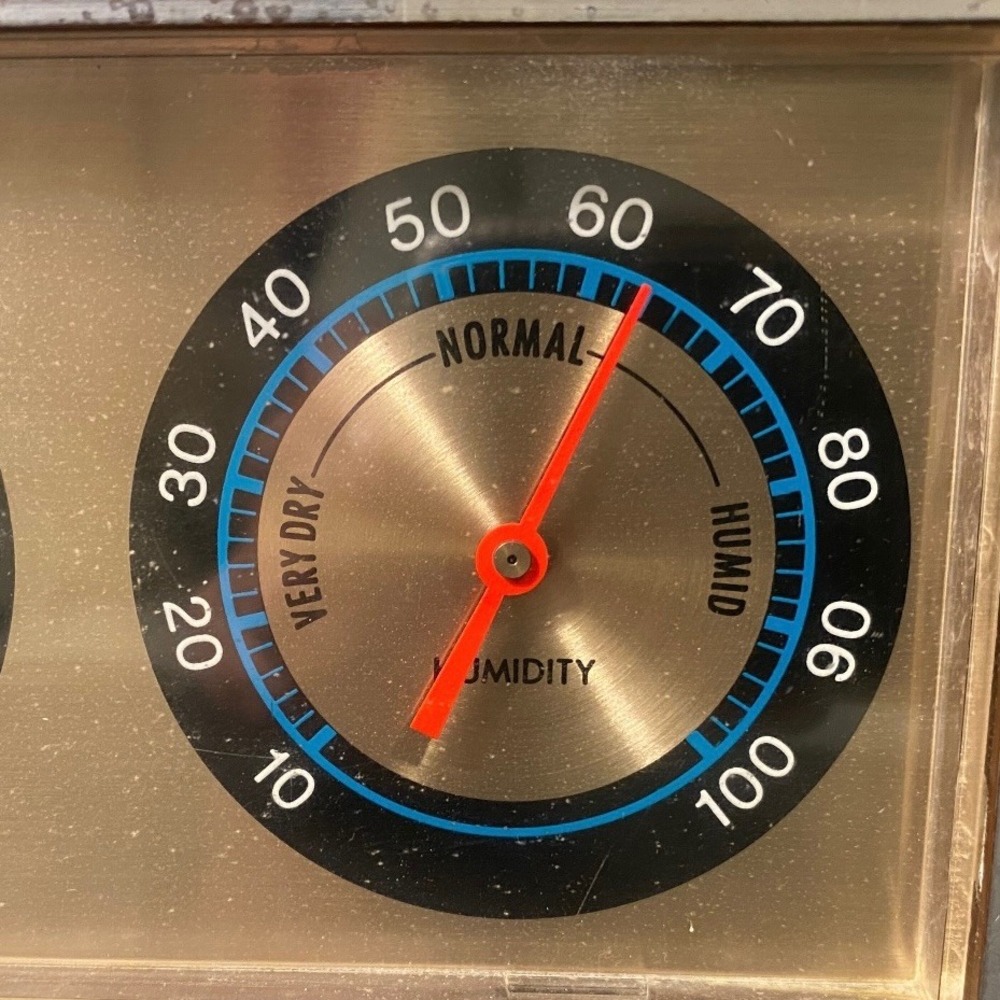 Springfield Weather Station Barometer Thermometer Hygrometer Desk USA 1970s - Picture 6 of 10